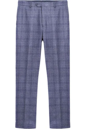 Lambretta Heren Bradley Geruite Pantalon (Leisteen)