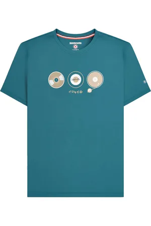 Lambretta Heren A Way Of Life Vinyl Platen T-shirt (Golfkust)