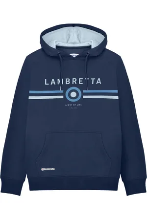 Lambretta Heren AW24 Contrast Target Hoodie (Marine)