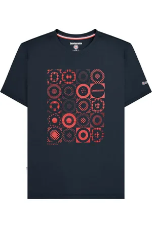 Lambretta Heren SS25 Target Patroon T-Shirt (Marine)