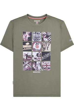Lambretta Heren SS24 Foto Print T-Shirt ( Groen)
