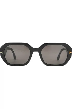 Tom Ford Veronique Smoke Lens glanzende zwarte zonnebril