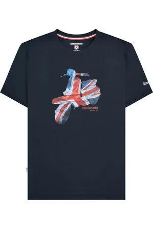 Lambretta Heren SS25 Scooter T-Shirt (Marine)