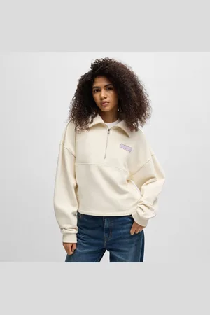 HUGO BOSS Dames Dahanna_B Seizoensgebonden Logo Sweatshirt in