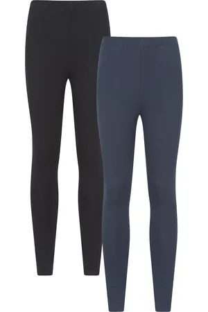 Mountain Warehouse Dames/Dames Legging Katoenmix (Set van 2) (Marine, Zwart)