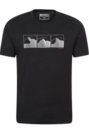 Mountain Warehouse Heren Bergtoppen T-Shirt (Jet )