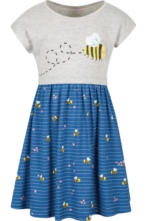 Mountain Warehouse Poppy Bees Organic Katoenen Jurk voor Meisjes (Kobalt)
