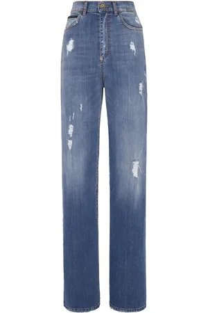 Philipp Plein Jeans Met Wijde Pijpen