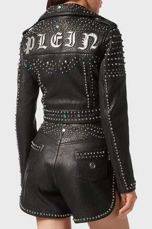 Philipp Plein Leren Jas