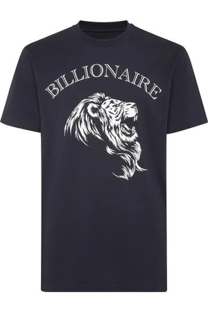 BILLIONAIRE Embroidered Round Neck T-Shirt Lion