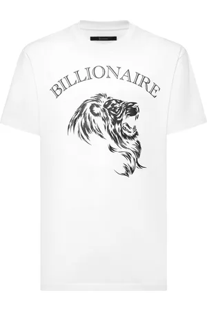 BILLIONAIRE Embroidered Round Neck T-Shirt Lion