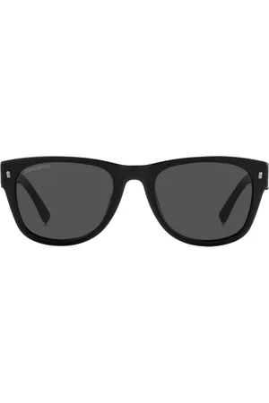 Dsquared2 Merk tab-logo grijze lens zwarte zonnebril