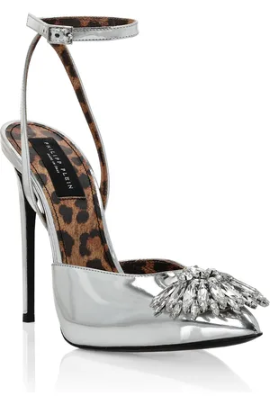 Philipp Plein Mirror Leather Decollete Hi- Heels Brooches