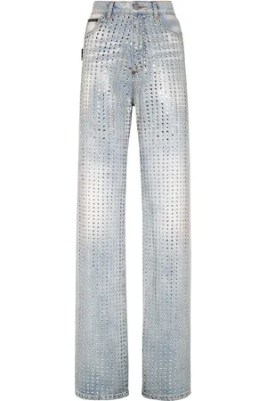 Philipp Plein Jeans Met Wijde Pijpen