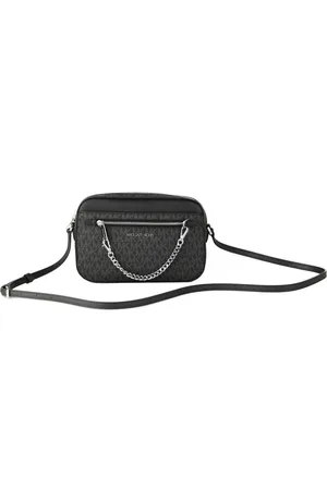 Michael Kors Jet Set Item Grote Oost-West handtekening leder Zip Chain Crossbody handtas ( PVC / )