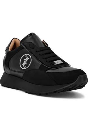 BILLIONAIRE Crocco Printed Leather Lo-Top Sneakers