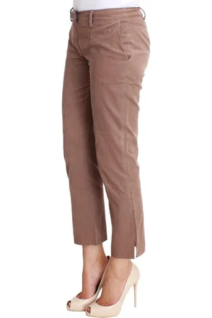 Costume National Bruine Slim Fit Broek Voor Dames