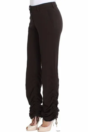 ERMANNO SCERVINO Dames Bruin Casual Broek