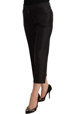 Dolce & Gabbana Zijde Uitlopende Cropped Broek