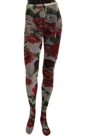 Dolce & Gabbana Nylon Kousen Met Bloemenprint