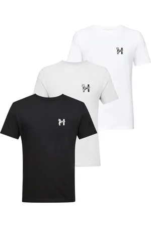 Henleys Heren Triphen T-Shirt (Pak van 3) ( /Zwart/Grijs)