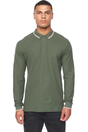 Duck and Cover Heren Roxberry poloshirt met lange mouwen (Bosgroen)