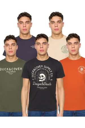 Duck and Cover Heren Mullbarry Assorted Designs T-shirt (Set van 5) (Veelkleurig)