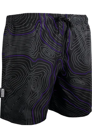 Guggen Mountain Zwembroek voor Heren, Strepen, Casual Boardshorts, Lijnenpatroon