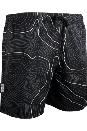 Guggen Mountain Zwembroek voor Heren, Strepen, Casual Boardshorts, Lijnenpatroon