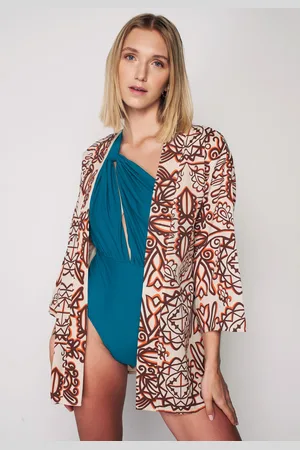 HERITA Kimono à motifs floraux