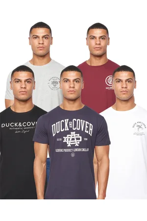 Duck and Cover Heren Klapstar Geassorteerde Ontwerpen T-Shirt (Set van 5) (Veelkleurig)