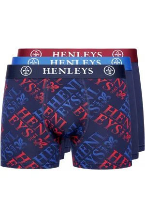 Henleys Heren Rutlers Assorted Designs Boxershorts (Set van 3) (Veelkleurig)