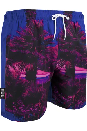 Guggen Mountain Heren Zwemshort met Palmpatroon Roze