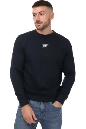 DKNY Unisex Adult Logo Printed Crew Neck Sweatshirt (Marine)
