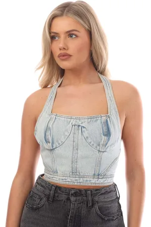Heron Preston Dames/Dames Denim BH (Lichtblauw)