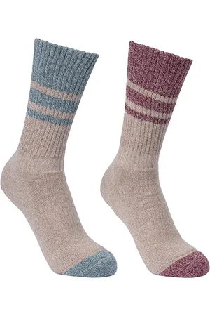 Trespass Dames/dames Hadley Wandelschoenen Sokken (2 paren) (Vuren /Donkerkersen)