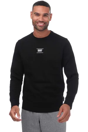 DKNY Heren Sweatshirt met Logo Bedrukt Crew Hals