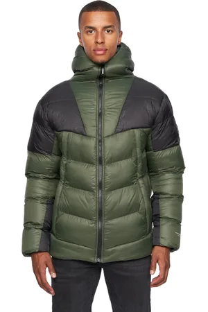Duck and Cover Heren Raymax Contrast Paneel Gewatteerde Jas (Donkere /Zwart)