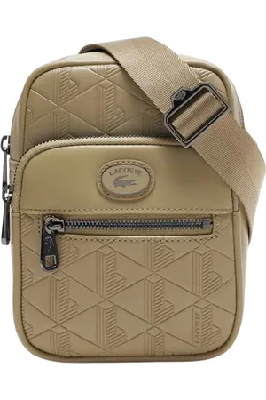 Lacoste Leren tas met monogram