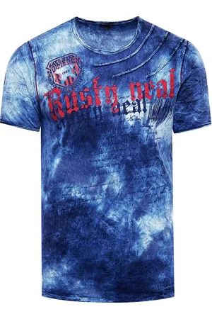 Rusty Neal T-shirt in kleur met logo-print in de stijl van Tie Dye Batik