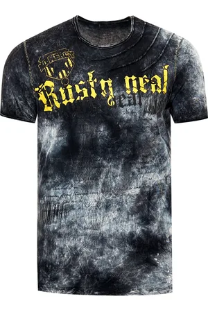 Rusty Neal T-shirt in kleur met logo-print in de stijl van Tie Dye Batik
