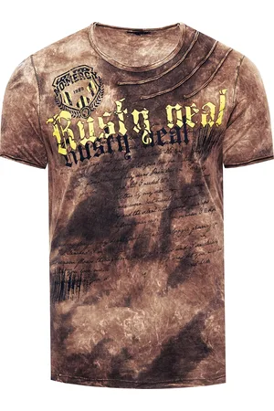 Rusty Neal T-shirt in kleur met logo-print in de stijl van Tie Dye Batik