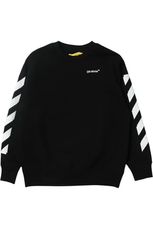 OFF-WHITE Gebroken witte kindersweater met rubberen pijllogo