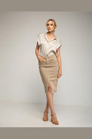 Tantra Denim rok met centrale opening