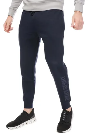 DKNY Heren Fleece Tonaal Logo Joggingbroek (Marine)