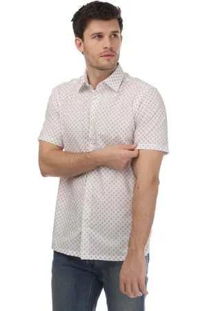 Ted Baker Heren Forter Geometrisch Overhemd met Korte Mouwen