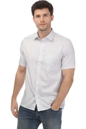 Ted Baker Heren Sargent Geometrisch Satijn Stretch Overhemd