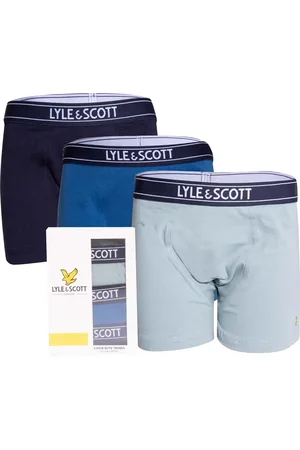 Lyle & Scott Jongens Chadwick Boxershorts (Set van 3) (Lichtblauw/blauw/navy)