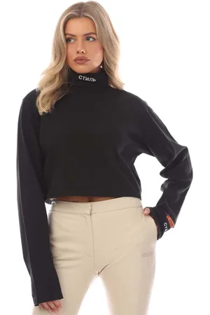Heron Preston Dames/Dames CTNMB Cropped Roll Neck T-shirt ( , Wit)
