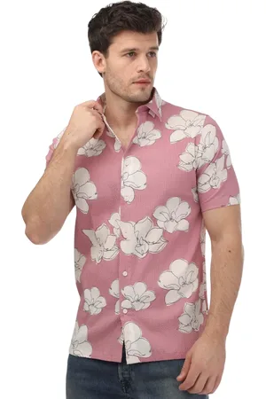 Ted Baker Gebloemd uniseks overhemd met korte mouwen